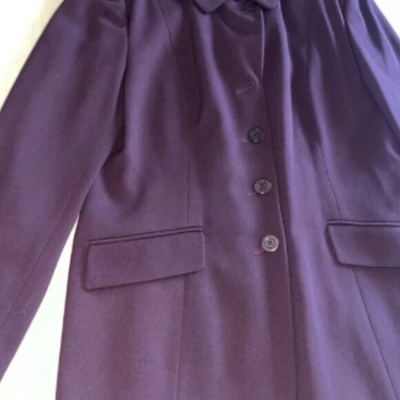 Teenflo Women's Elegant Dark Purple Blazer - Picture 3 of 8